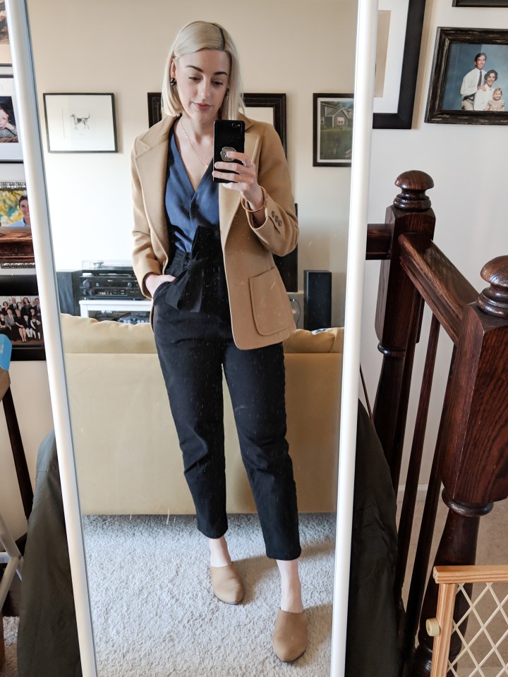 wearing vetta capsule casual capsule and a vintage blazer