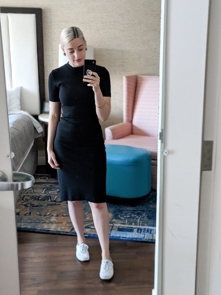 kotn mock neck dress