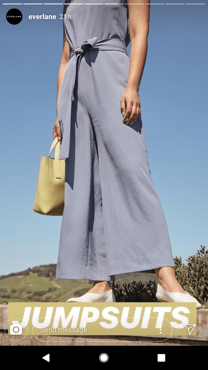 everlane instagram story screen shot