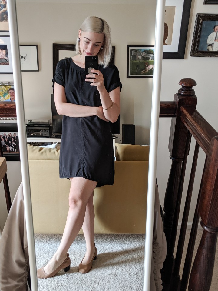 black tee dress